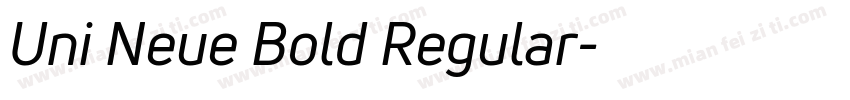 Uni Neue Bold Regular字体转换